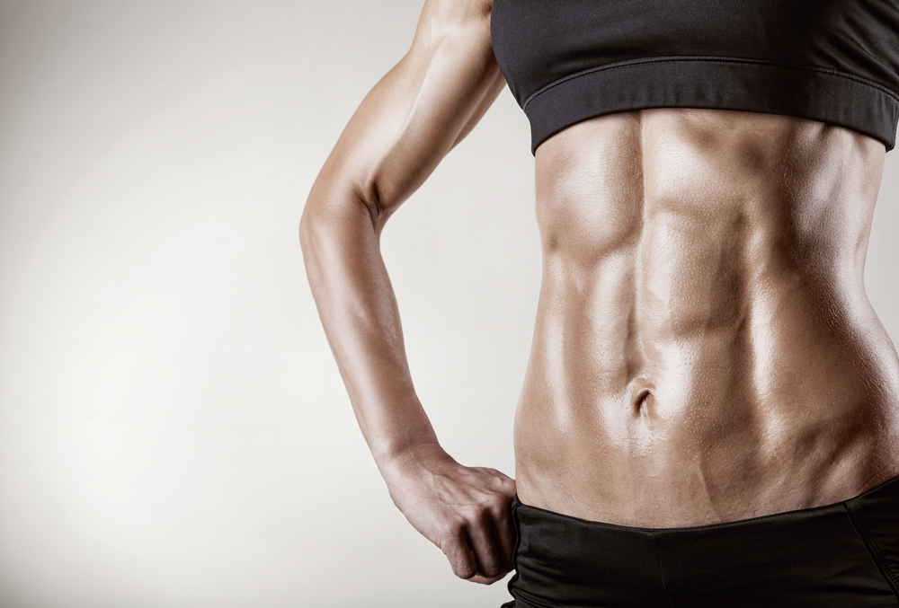 Closeup of Very Defined Abs