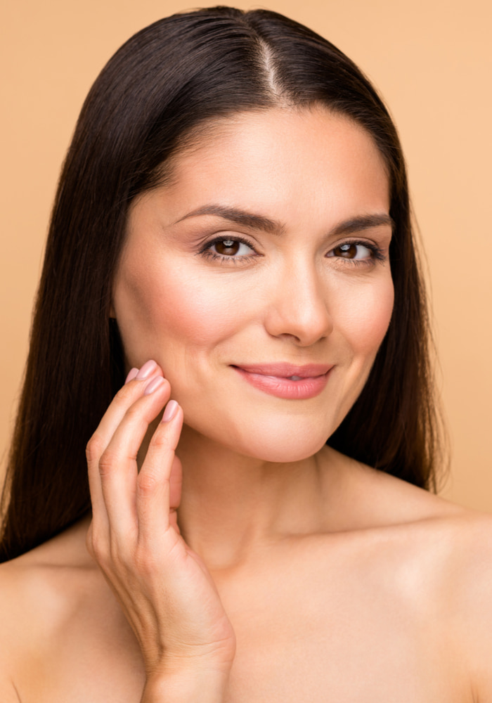woman with glowing skin