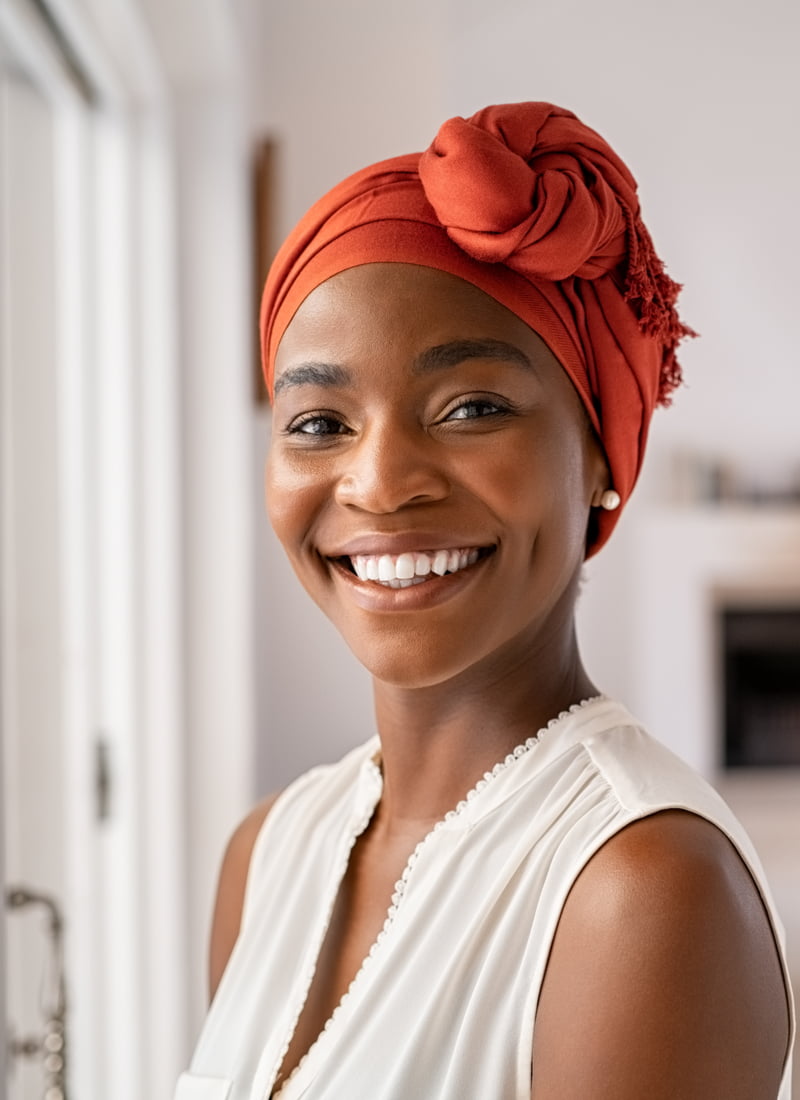 youthful smiling woman