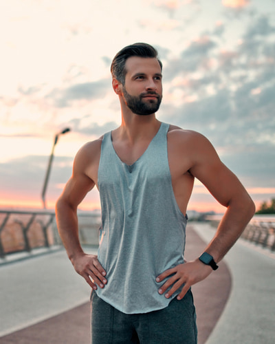 fit man walking