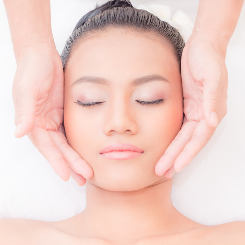 woman receiving a skin treatment