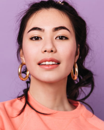 woman with beautiful lips
