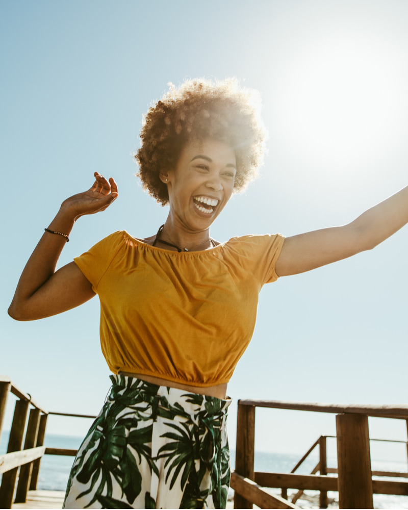happy confident woman