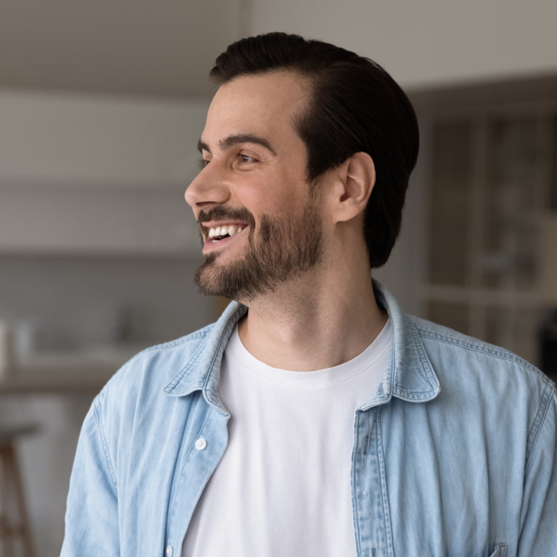 smiling man