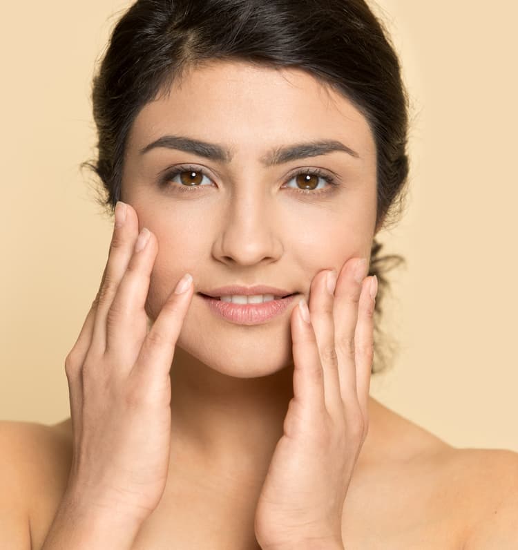 woman with glowing skin