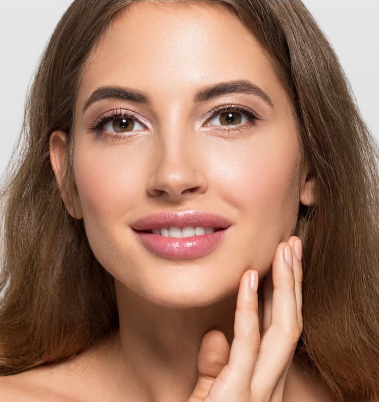 woman with glowing skin