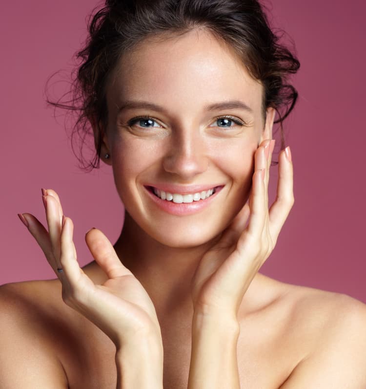 woman with glowing skin